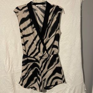 LucyParis Black and Tan Romper Size M